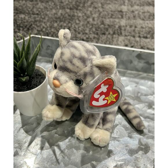 TY Beanie Baby “Silver”‎ the Cat Retired Vintage Collectible 1999 - Picture 1 of 4